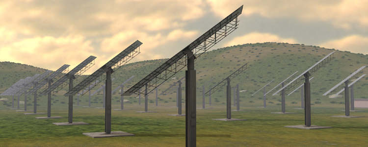 Seguidores Fotovoltaicos, panel solar giratorio orientado al sol, aumenta la eficacia