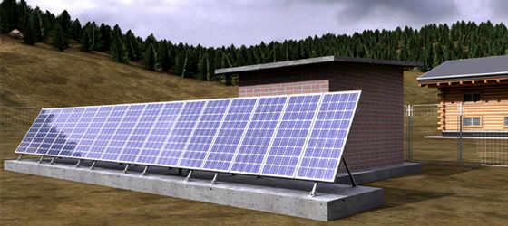 Instalación fotovoltaica en suelo. Autoconsumo en Vivienda Aislada.